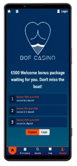 Bof Casino op Mobiel